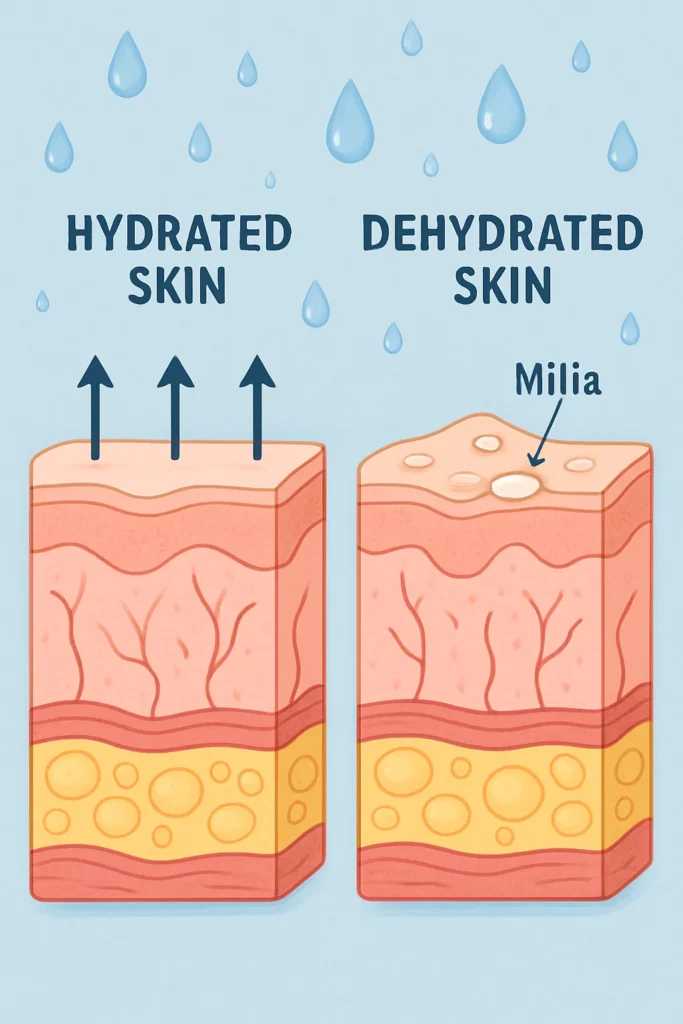 The importance of hydration and milia production West Midlands