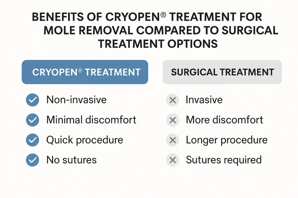 Benefits of facial mole removal West Midlands - call our team today to book a consultation